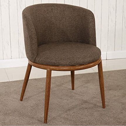 TFIIEXFL Dining Room Chairs Nordic Style Dining Table With Chairs Set Furniture Cotton Linen Solid Wood Hotel Kitchen Restaurant Stool (Color : R