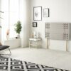 Somnior Beds Bed Centre Flexby Diamante Small Single 82cm Plush Silver Headboard With Wooden Struts
