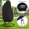 YMWVH Egg Chair Cover Waterproof Hanging Chair Cover Heavy Duty, Outdoor Anti-dust Garden Swing Chair Covers with Zipper Drawsting for Veranda Ga