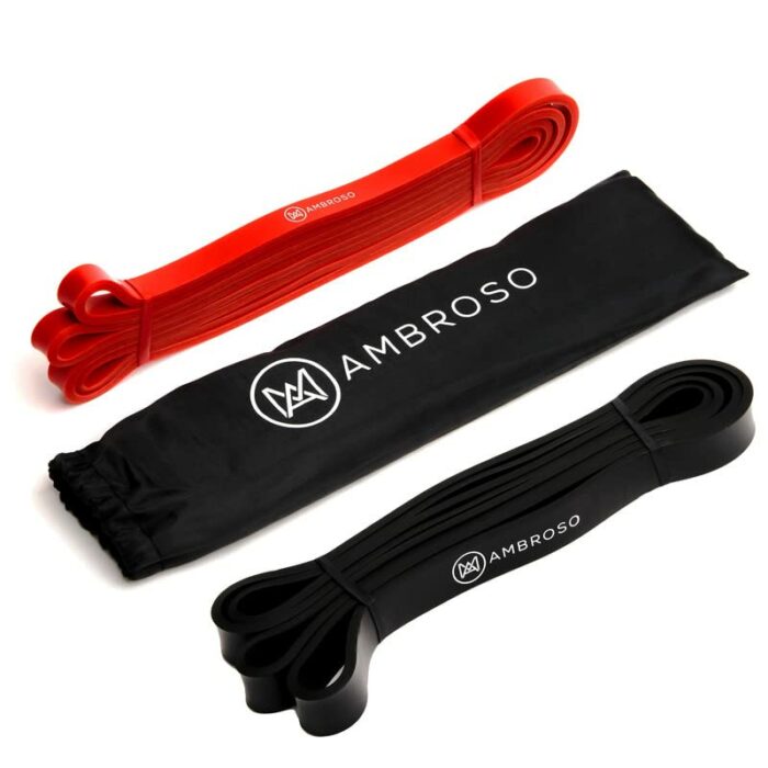 Ambroso Long Resistance Exercise Band, Home Gym Workout Equipment for Strength Training, Stretching, Calisthenics, Yoga, Physio, Fitness Gift for