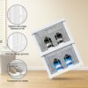 Bemodst Shoe Box, Stackable Clear Shoe Box, Plastic Shoe Box with Lid, Removable Drawer Type Storage and Finishing Box, Suitable for Household Sh