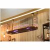 Ceiling Wine Rack Simple Style Multi-Function Display Household Inverted Goblet Wine Rack Restaurant Kitchen Bar Floating Wine Rack (Bronze 100 *