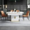 dining chair Kitchen Dining Room Furniture Chairs Dining Chairs Set Of 4 PU Leather High Back Soft Seat Retro Lounge Chairs Carbon Steel Frame Li