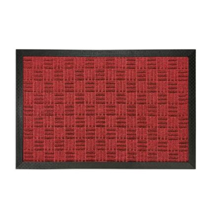 deco-mat Doormat for Outdoor and Indoor Use 40 x 60 cm, Red - Non-Slip Weatherproof Door Mat with Robust Bristles - Outdoor Dirt Trapper Mat for