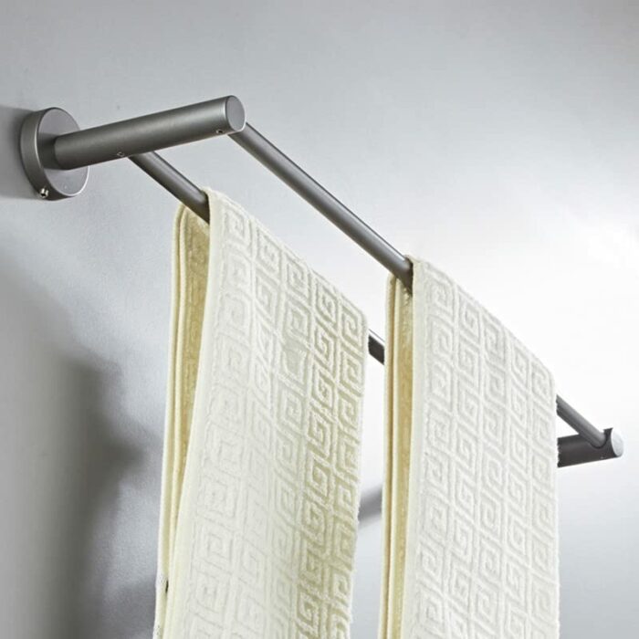 HIGOH Towel Racks, Towel Rail for Bathroom,Double Square Towel Bar,Towel Hanger,Wall Mounted Hand Towel Holder Towel Holder,House Decoration Hote