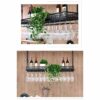 Wine racks Home/Bar Retro Metal Vintage with Glass Holder, Wall Mounted Hanging Wine Bottle Holder, Adjustable Industry Wine Shelf, for Cabinet B