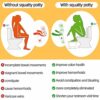 WOWOO 7" Squatting Toilet Stool, Bathroom Poop Stool for Adults, Wooden with Metal Potty Stool Anti-Slip, Brown and Black