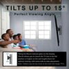Cheetah Mounts ALAMB Articulating Arm (15” Extension) TV Wall Mount Bracket for 12-24” TVs and Displays up to VESA 100 and up to 40lbs, Including