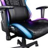 Trust Gaming Chair with RGB LED-illuminated Edges GXT 716 Rizza - Ergonomic PC Desk Swivel Chair with 350 Colours and Effects, Full Rotatable Sea