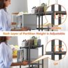 Ambitelligence Kitchen Bakers Rack, Heavy Duty Bakers Rack 4-Tier Free Standing Kitchen Storage Shelf Rack Hight Adjustable with Wheels & Feet, I