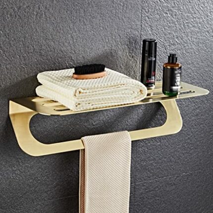 HIGOH Towel Rack Bathroom Accessories Towel Holder, Towel Shelf, Towel Rack, Stainless Steel Brushed Bathroom Hardware Bathroom Hardware