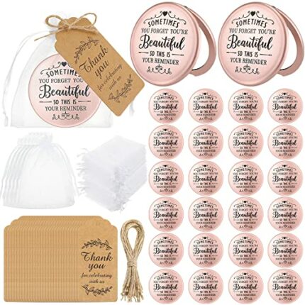 Tatuo Birthday Gifts for Women Compact Makeup Mirror Small Gifts for Women Inspirational Pocket Mirror Gift for Valentine's Day Christmas Mother'