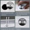 Toilet Flush Buttons 38MM Toilet Push Button Flush Replacement Replacement Dual Double Flush Water Tank Replacement Dual Rod Push Cistern Standar