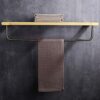 bathroom towel rack 304 Stainless Steel Towel Bar Brushed Gold Towel Rails Heavy Duty Towel Holder Wall Mounted Towel Storage Rack for Bathroom,