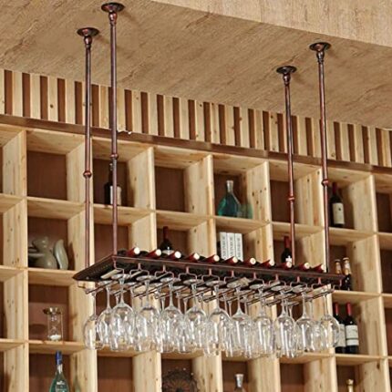 Wine racks - Ceiling-Type Industrial, Wine Bar Wall Rack Organizer, Hanging Bar Glass Rack Bottle Holder, Decoration Shelf for Bar Kitchen Indust