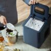 ZBJHY Electric Ice Machine Maker Bullet Cylindrical Cube Making Countertop for Home Commercial Small Milk Tea Shop