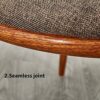WALNUT Dining Room Chairs Nordic Style Dining Table With Chairs Set Furniture Cotton Linen Solid Wood Hotel Kitchen Restaurant Stool (Color : Nat