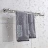 Bathroom Shelves Kitchen Bathroom Towel Hanger Hardware Bathroom Accessories Towel Rack Stainless Steel Double Towel Bar Screw-in Wall Towel Hold