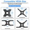 TV Wall Mount Bracket Swivel Tilt for Most 14-60 Inches LED LCD Plasma Screen Monitor, VESA 400x400mm, with Full Motion Articulating 15" Extensio