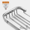 VIBORG Solid Extra-thick Sus304 Stainless Steel Wire Wall Mount Mounted Bathroom Bath Shower Soap Bar Basket Dish Shelf Holder Caddy (Polished mi