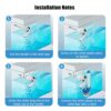 Ancable Toilet Flush Handle Replacement, Chrome Plated Replacement Metal Cistern Lever Handle for Toilet Wc Cistern Tank