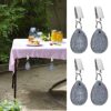 ANAJOY 8pcs Tablecloth Weight For Outside, Marble Tablecloth Sinker With 4 Prints Reusable, For Picnic, Party, Wedding, Curtain