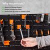 VonHaus Garage Tool Storage with Shelf & Pegboard For Multiple Tools, Garden Tool Rack for Easy Access to 50+ Tools and Accessories, Tool Board F