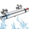 Thermostatic Shower Mixer,Intelligent Constant Temperature Anti-Scald Brass Shower Mixer Bar,Valve 1/2" Outlet,Chrome