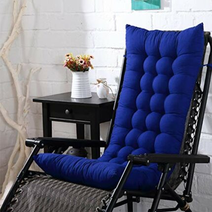 AUTUUCKEE High Back Chair Cushion, Thickened Garden Chair Seat Cushion, Outdoor Patio Lounger Chair Cushion, Rectangular Cushion 110 x 40 x 8 Cm(