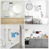 AFASOES Towel Rail, Towel Bars Black Towel Holder Wall Mounted Towel Rack Space Aluminum Towel Robe Hook Towel Hook Hand Towel Holder Towel Rack