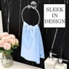 Towel Rings for Bathroom, Stainless Steel Holder Hand Towel Ring Hanging ​Round Hanger Polished Chrome Contemporary Style Bathroom Accessories fo