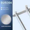 Towel Rail Bathroom Wall Mounted 304 Stainless Steel Brushed Bath Towel Holder 60 cm Towel Rail 3-Ply Bath Towel Rail Towel Rail for Bathroom Kit