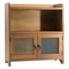 COLLECTIVE HOME - Storage Cabinet, Mini Countertop Cabinet, Distressed Wood Organizer for Kitchen Living Room Bedroom Bathroom Office with Magnet