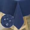 WELTRXE Rectangular Tablecloth Water Resistant Polyester Checkered Table Cloth Dining Table Cover for Home Restaurant Party Buffet Picnic, Navy B