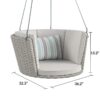 WALNUT Patio Garden Entrance Terrace Wicker/Rattan Porch Swing, Gray, Taupe (Color : A)