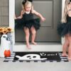Xsinufn Halloween Door Mat,Halloween Ghost Boo Outdoor Mats for Front Door,Halloween Indoor Entrance Non-Slip Doormat,Halloween Entryway Welcome