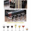 Ceiling Stylish Simplicity Down Bottle Rack Vintage Wrought Iron Metal Inverted Goblet Rack Kitchen Cutlery Bottle Holder Bar Adjustable Height F