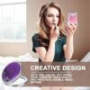 TYFYH Compact Makeup Mirror 2 Pcs Small Handbag Mirrors Pocket Mirror, Double-Sided Magnifying, Mini Hand Held Mirrors for Mum Girl Student Birth