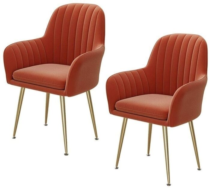dining chair Office Reception Chairs Business Dining Chairs Set Kitchen Dining Chairs Soft Velvet Cushion Metal Anti-Skid Foot Cap Can Adjusted N