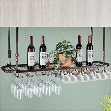 Stylish Simplicity Down Wine Rack Multifunctional Wine Rack Glass Wine Glass Holder Vintage Wrought Iron Wine Rack - Restaurant Kitchen Bar Glass