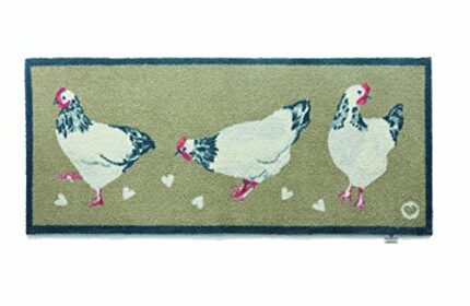 HUG RUG RUNNER Chicken 1 Highly Absorbent Indoor Barrier Mat Machine Washable 65x150cm
