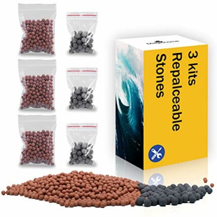 Magichome 6 Packs Replacement Negative Ion Mineral Balls for Hard Water Filteration, Perfect for Stone Shower Head, Replacement Bio-Active Stone
