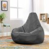 Bean Bag Bazaar Giant Bean Bag Floor Cushion-Slate Grey, Extra Large & Bag Bazaar Recliner Gaming Bean Bag - 90cm x 73cm, Water Resistant Indoor
