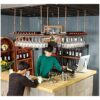 Ceiling Stylish Simplicity Wine Bottle Rack Stylish Simplicity Industrial Metal Retro Stylish Simplicity Down Home Glass Goblet Rack Kitchen Cutl