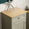 Bath Vida Priano Bathroom Cupboard 1 Door 1 Drawer Floor Standing Cabinet Drawer Unit Storage, Grey