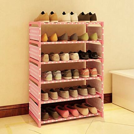 EYHLKM Simple Shoe Cabinets DIY Multi-layer Assembly of Shoe Rack Simple Entrance Shoe Storage Shelf Shoe Organizer (Color : Argento)