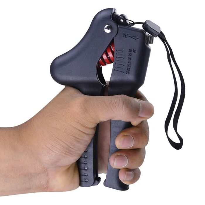 N/A Fitness Hand Gripper Strength Training 25-70kg Adjustable Finger Exercise Expander Hand Force Grip Training Portable Equipment (Color : Black