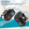 Powarobor 2 Pack 18V 5.5Ah BL1850B Compatible with Makita 5500mAh With LED Indicator Lithium Ion Replacement Cordless Battery BL1830 BL1830B BL18