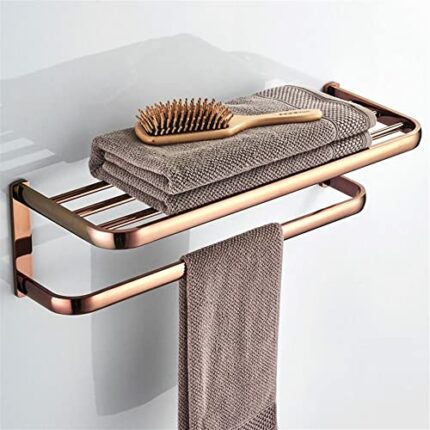 HIGOH Towel Racks,Bathroom Towel Rack Wall Mounted Towel Holder,Towel Rack,Brass Towel Rack,Towel Rack Simple Towel Bar