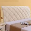 Stretch Headboard Cover, Velvet Soft Thicken Dustproof Quilted Headboard Decor Protector Cover, Machine Washable,Green,1.2m
